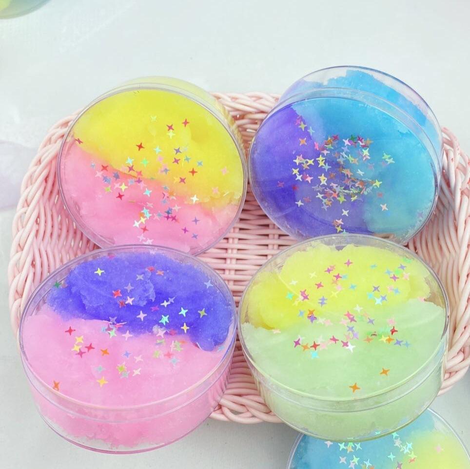 千丝泥史莱姆雪粉泥网红拉丝变色泥少女水晶泥冰山泥儿童解压泥