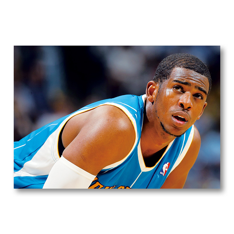 【a1632】保罗04白色牛皮纸体育明星海报室内酒吧咖啡馆装饰画