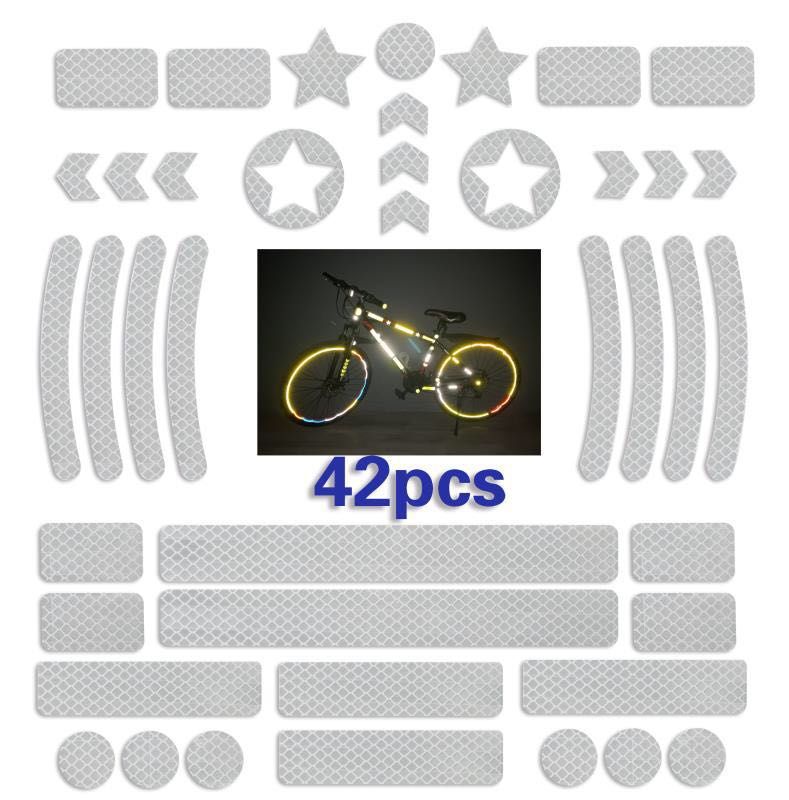 Hot Sale Amazon Cross-Border Cellular Reflective Sticker Bicycle Bumper Stickers Night Reflective Logo Grid Pattern Warning Tape