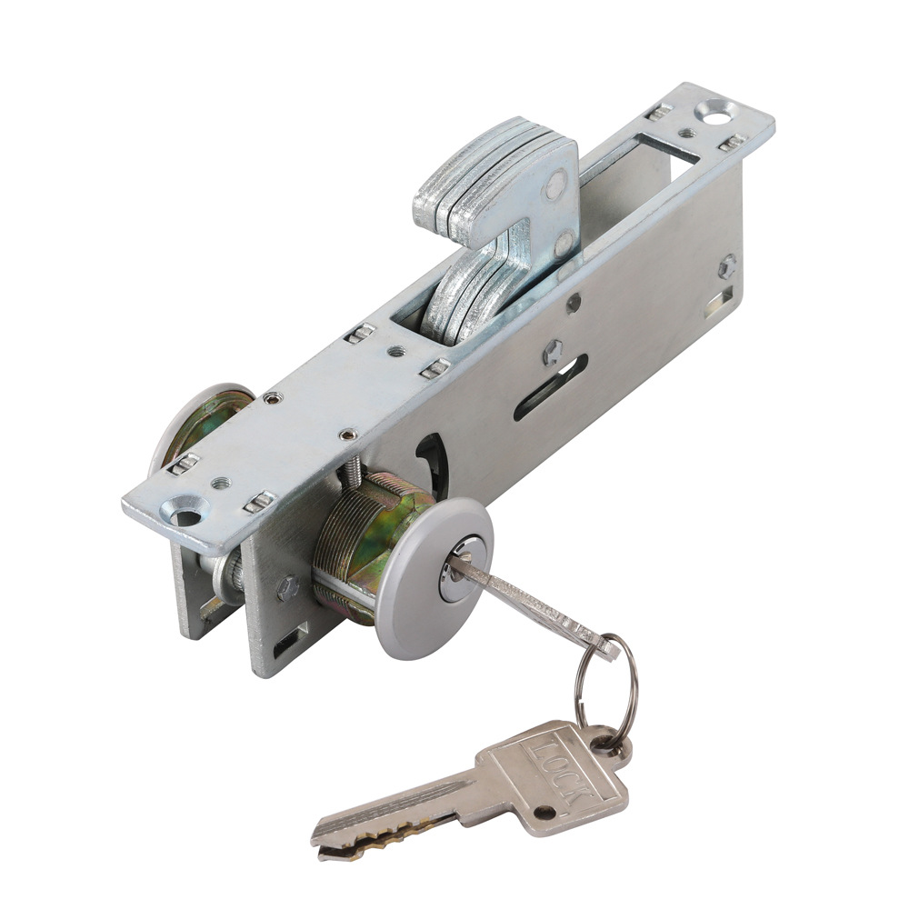 铝框移门地锁锁芯阳台门移门锁米高地锁大款推拉门锁铝合金地锁