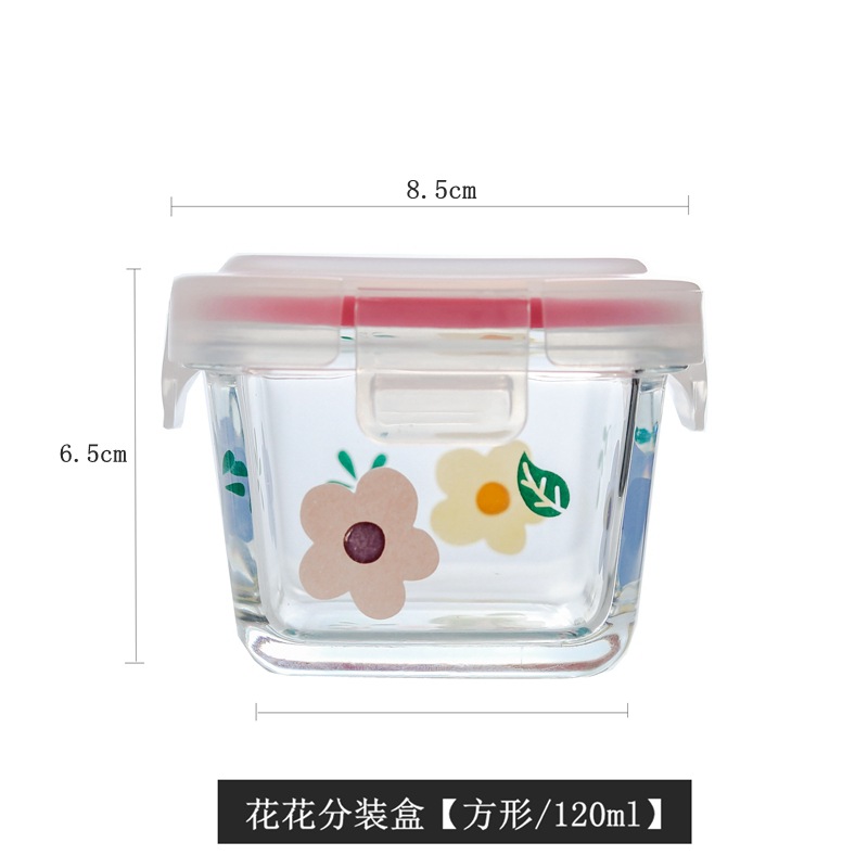Bird's Nest Peach Gum Storage Bottle Sealed Box Glass Bottle with Lid Portable Home Mini Crisper Food Grade Jam Bowls