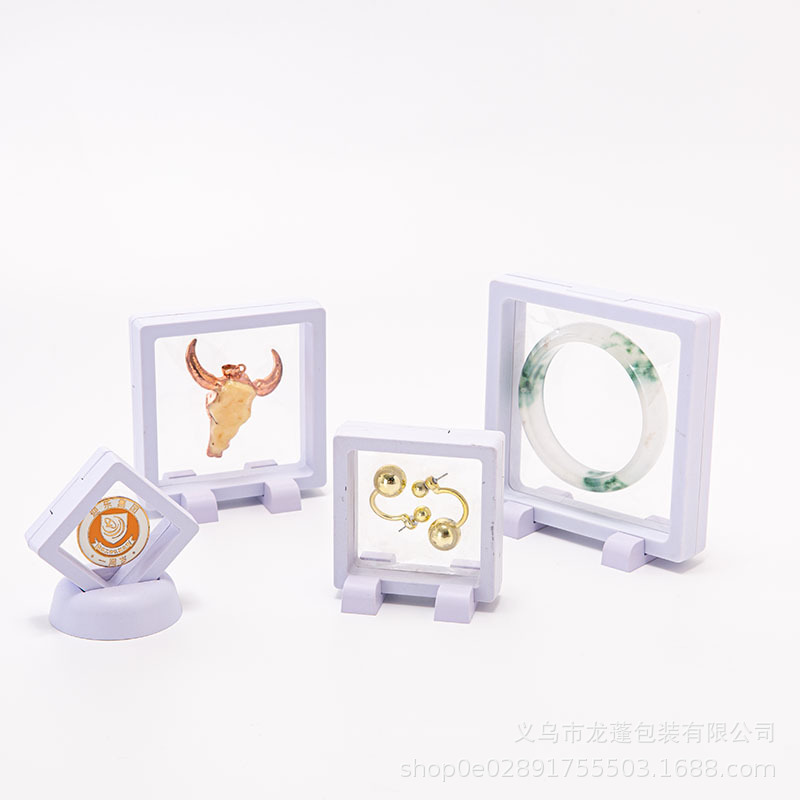 Transparent PE Suspension Box Film Display Box Jewelry Ornament Rings Ear Studs Bracelet Display Collection