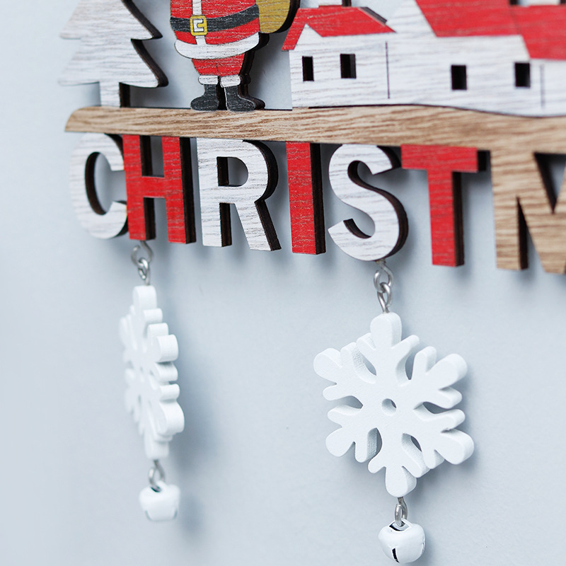 Christmas Decorations Creative Christmas Pendant Home Restaurant Christmas Wooden Crafts Door Hanging Christmas Gifts