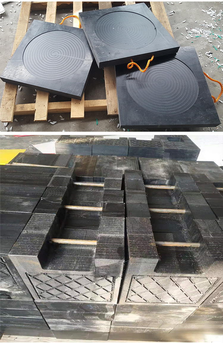 防滑抗压抗砸泵车起重机用超高聚乙烯板方形便携式随车吊支腿垫板