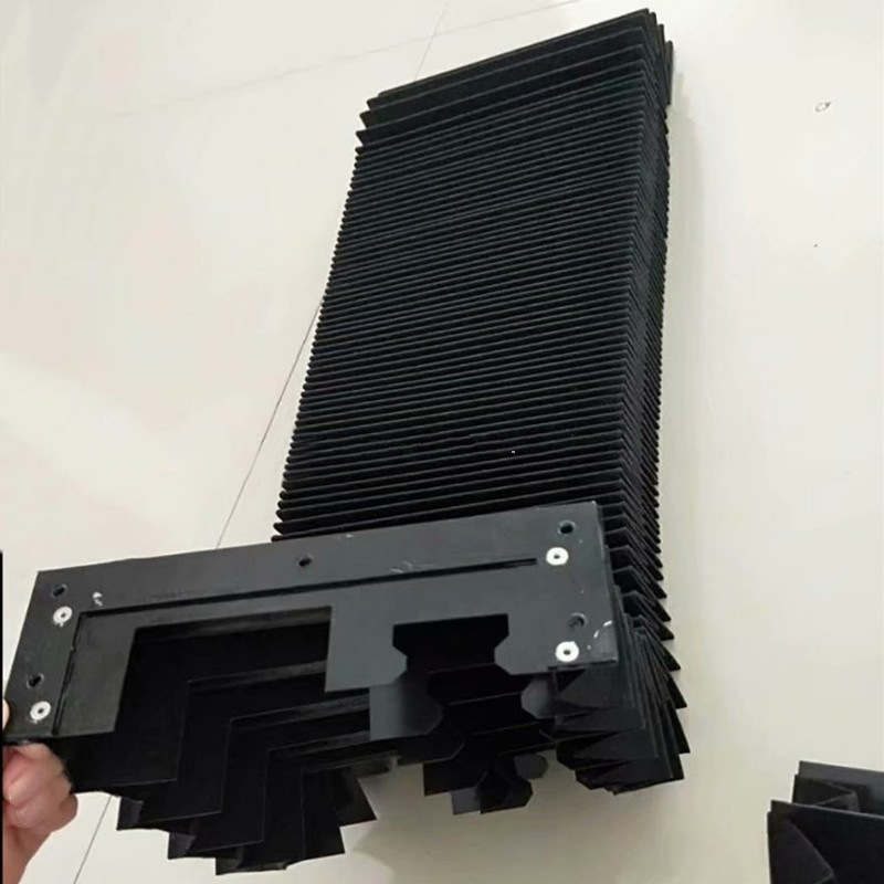 雕刻机激光切割机防护罩伸缩式风琴罩 u型防护帘 升降平台防护罩