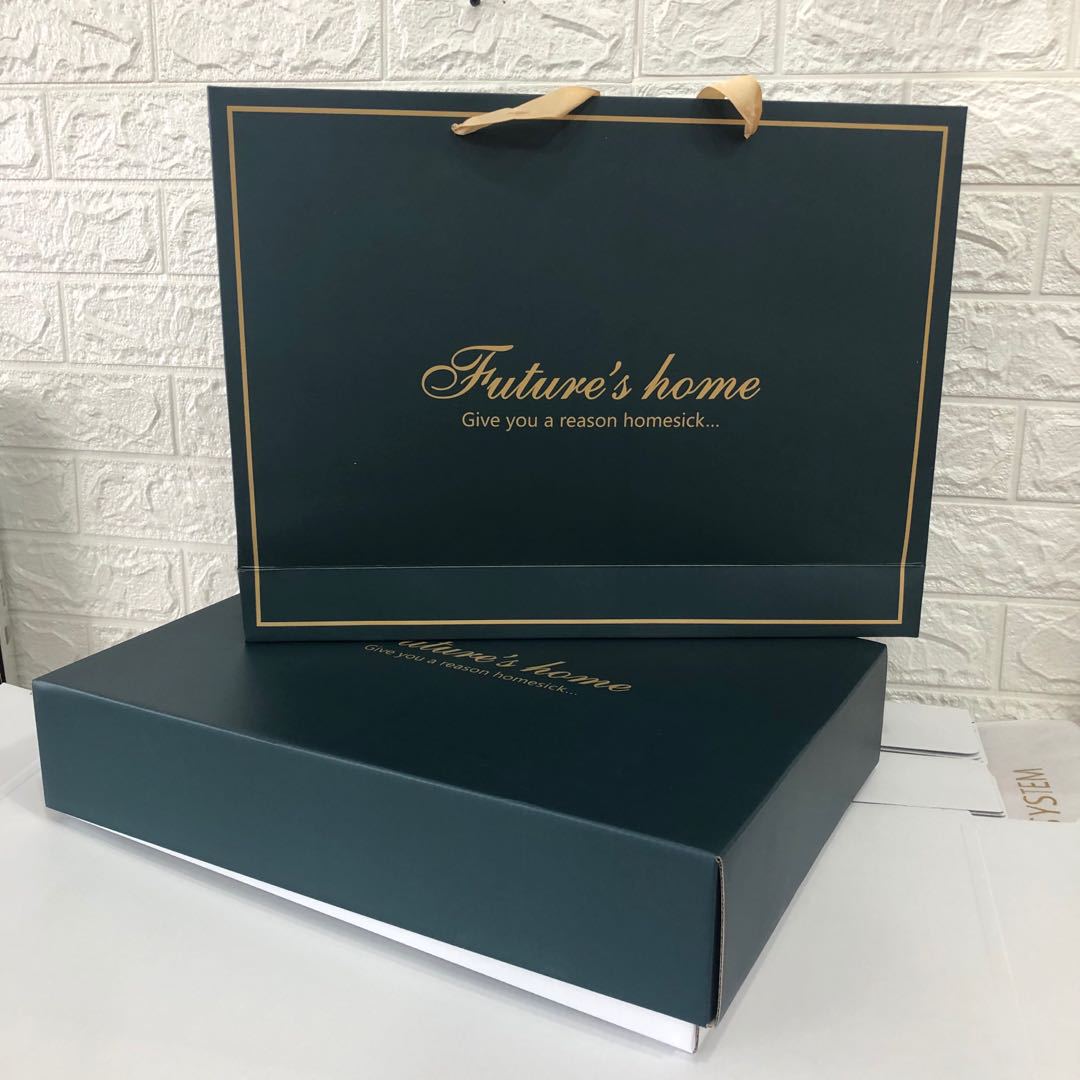 瓦楞纸四件套小号天地盖礼盒家纺包装床上用品礼品包装盒可印logo