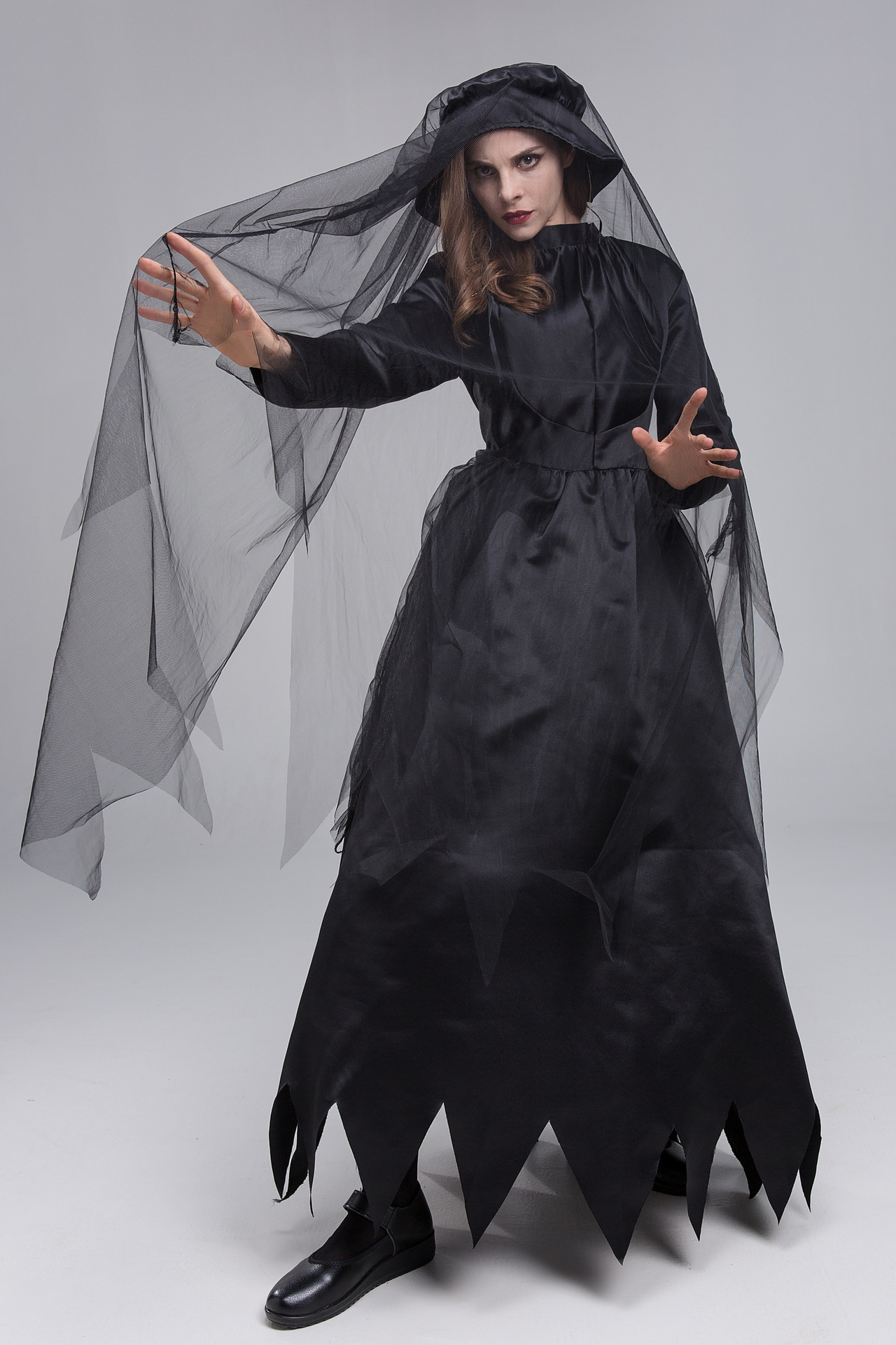 万圣节服装新款恐怖鬼新娘丧尸服装酒吧派对舞台吸血鬼恶魔演出服-阿