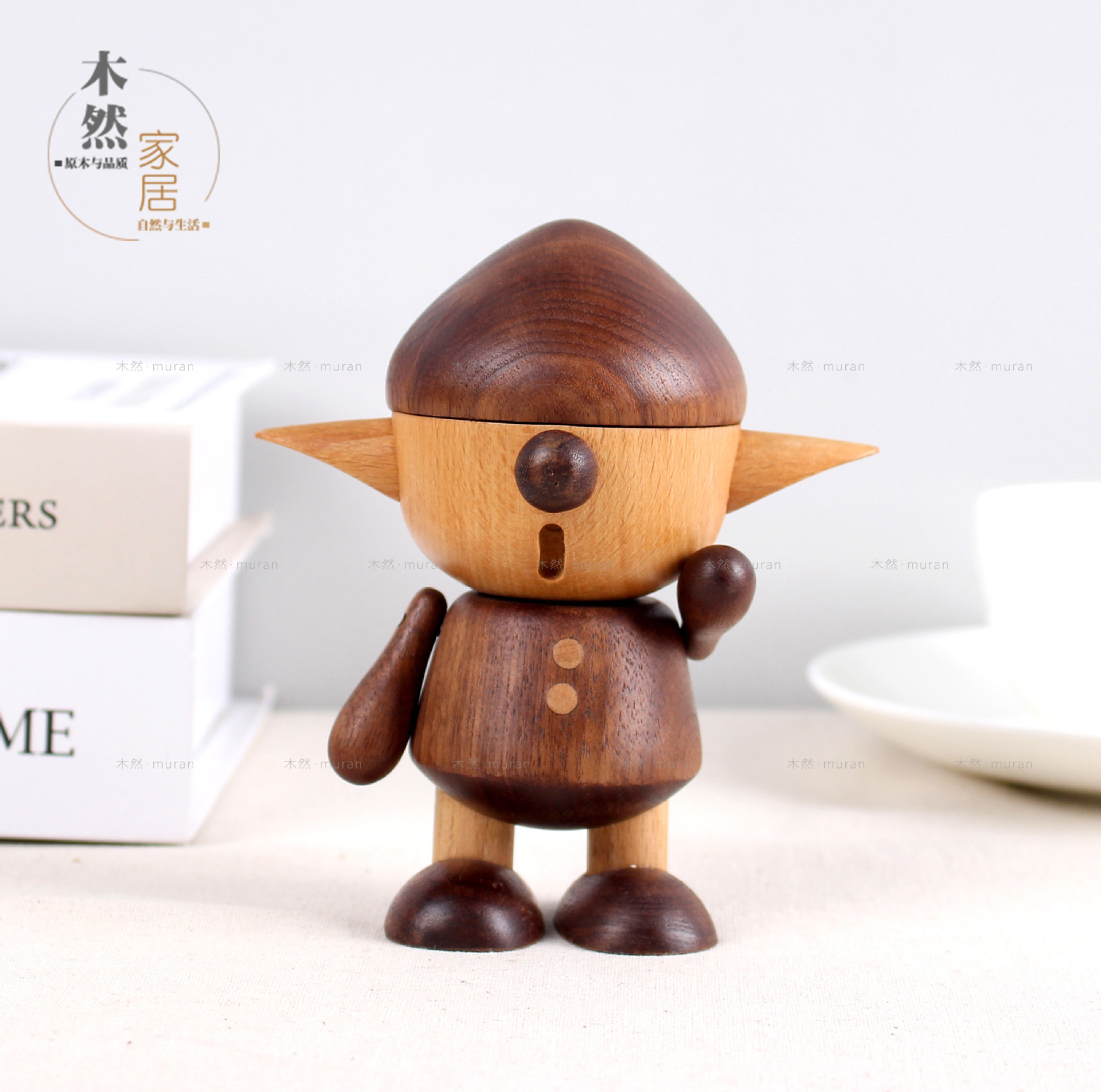 0成交69件木质原始人木制工艺品人偶北欧创意玩偶家装饰品办公室木偶