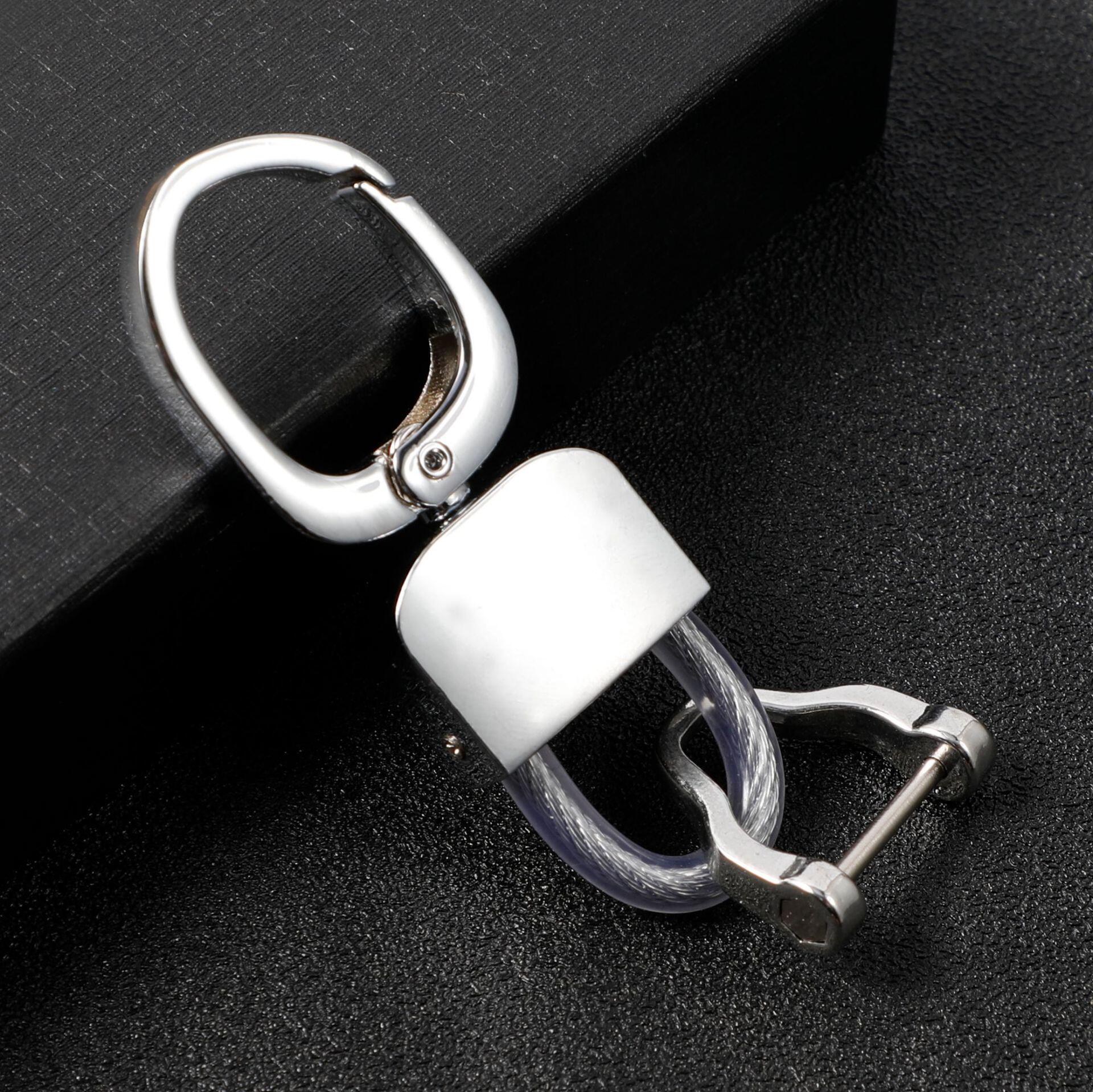 车用钥匙扣适用于奥迪路虎宝马汽车钥匙金属 饰品挂件配件马蹄扣