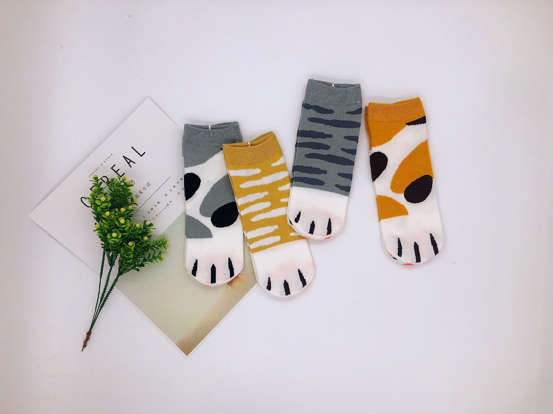 猫爪船袜可爱猫咪肉垫船袜女士短袜