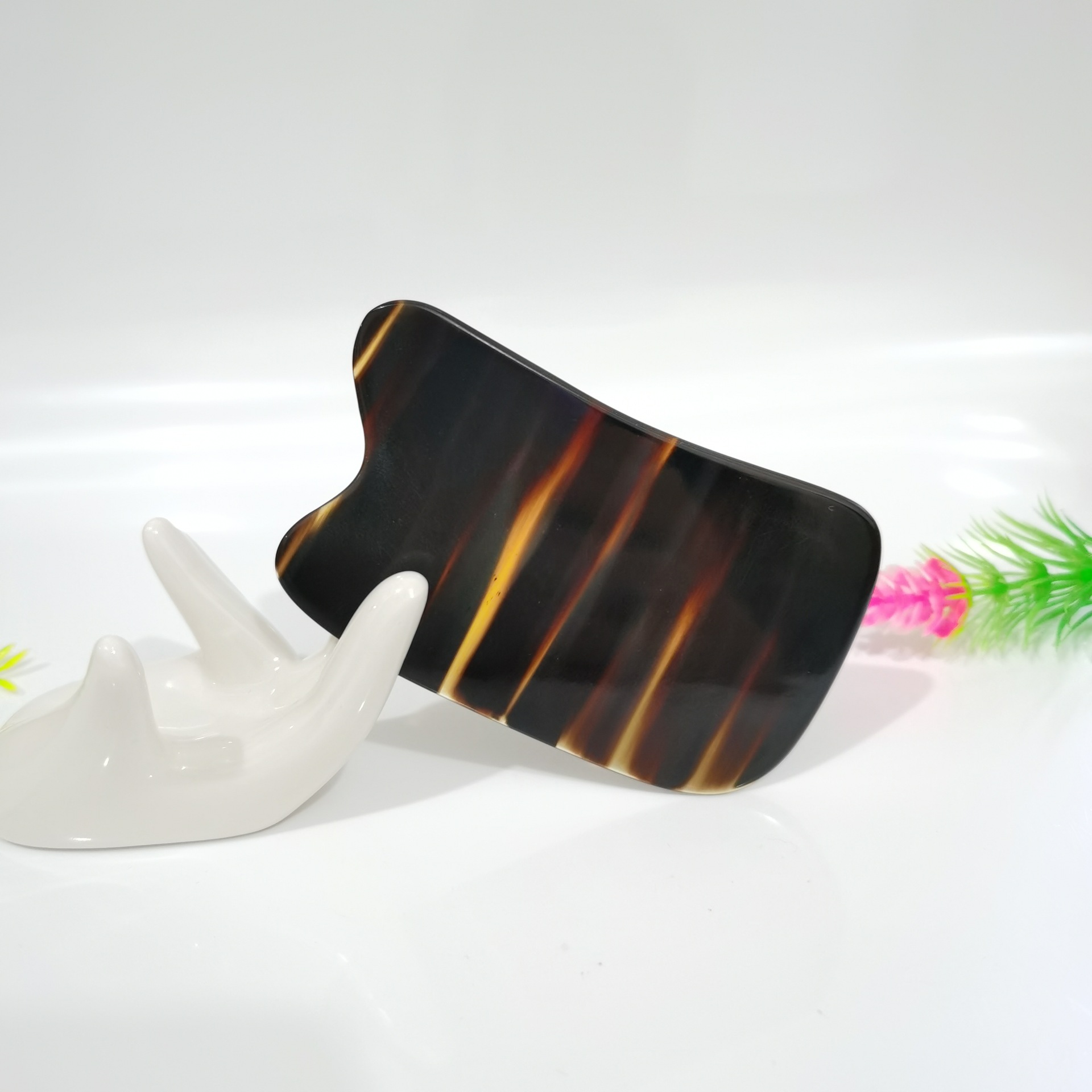 超薄天然牛角刮痧板按摩板出痧快面部美容背部全身通用刮痧片