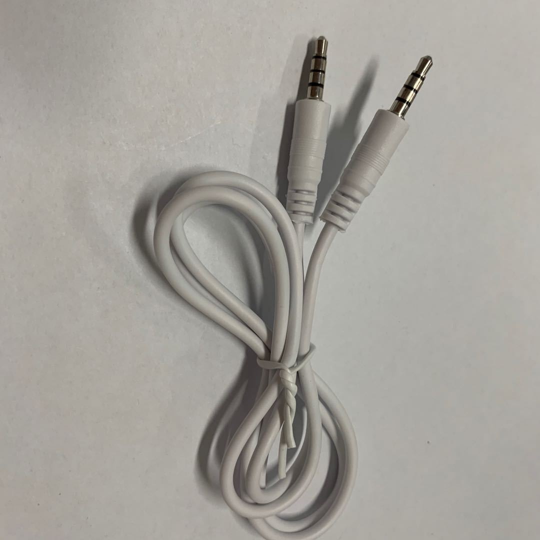厂家直供 白色音频线 4节直播线 声卡连接线 录音线 音响连接线