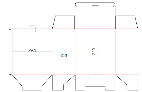 260*150*300mm26*15*30cm白盒扣底坑盒包装盒