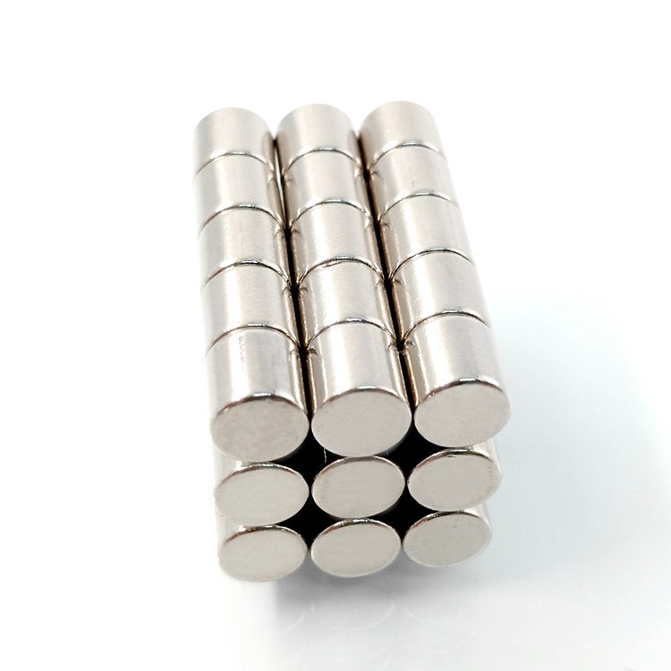 厂家现货直销小圆柱强力磁铁d6x6/8/10/15mm镀镍钕铁硼教学吸铁石