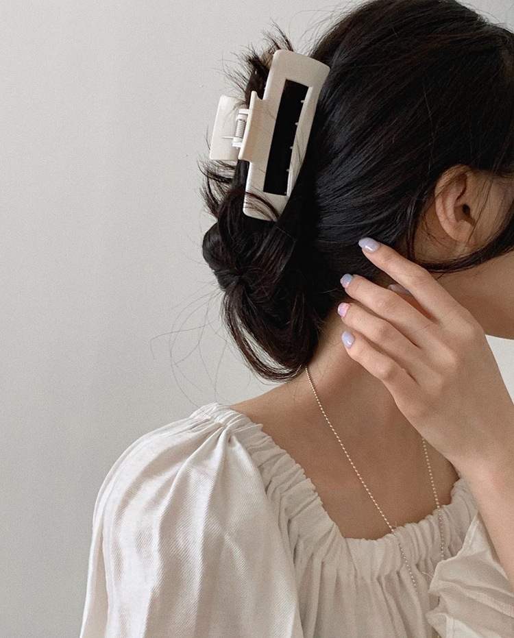 韩国in博主大号长方形抓夹马尾碎发慵懒风后脑勺抓子洗脸外出发夹