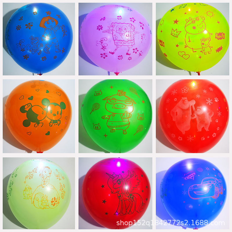 12-Inch 2.8G Light Ball Children's Toy Luminous Balloon Night Market Toy Party Decoration Store Promotion Gift