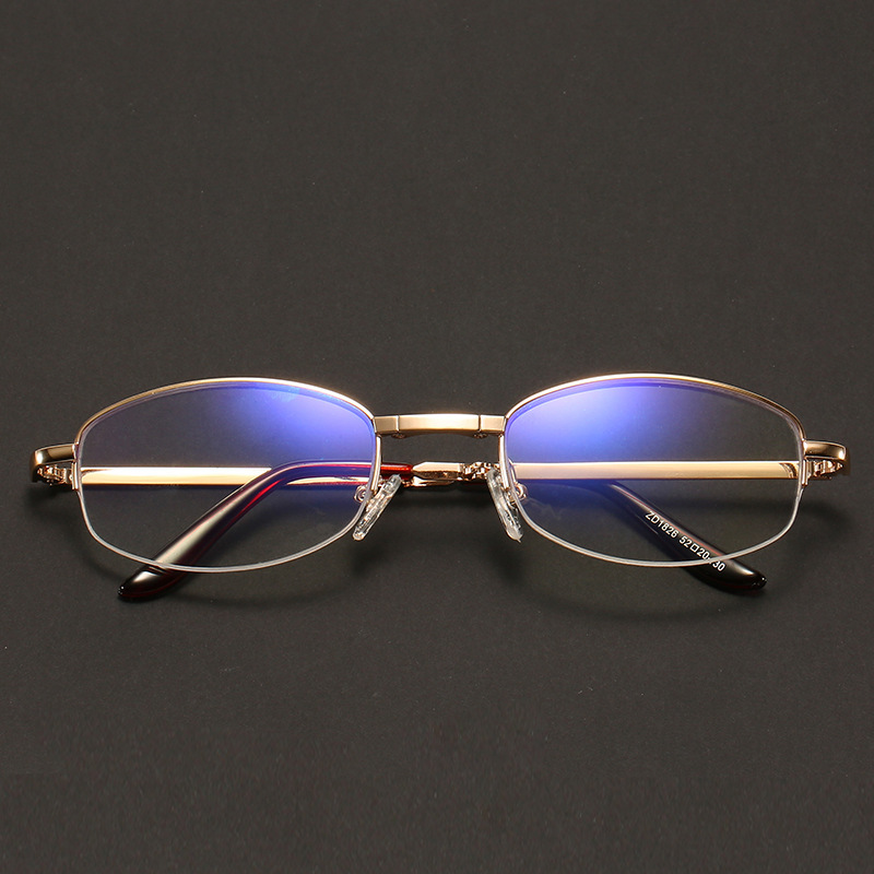 金属折叠360环焦智能变焦防蓝光老花眼镜女多焦点远近两用老花镜