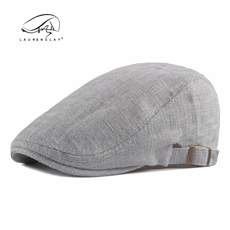 Foreign Trade Spring, Summer and Autumn Cotton and Linen Beret Men's Peaked Cap British Retro Breathable Simple Light Board Advance Hats Women