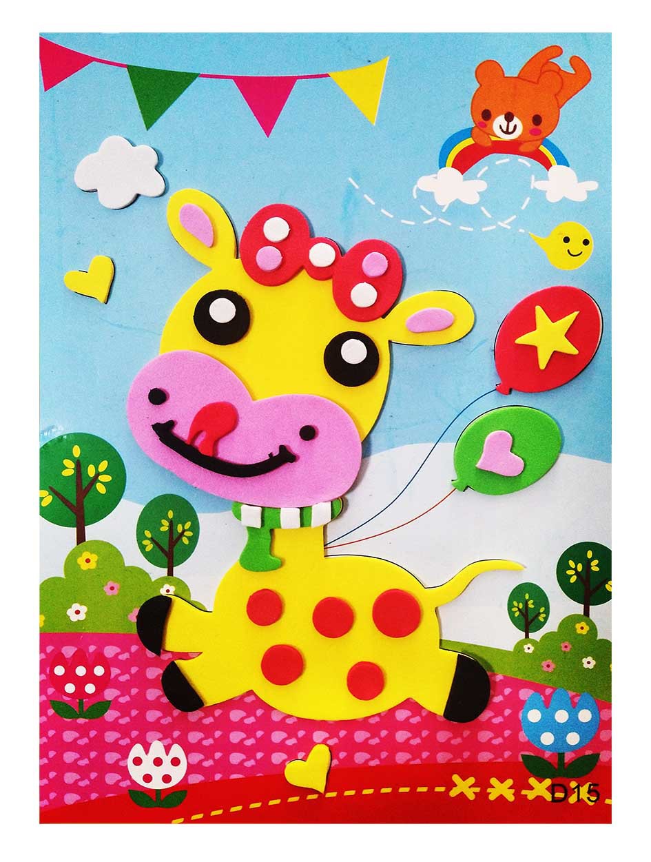 厂家直销eva小号贴画 eva立体粘贴画 eva手工制作贴画 d系列贴画