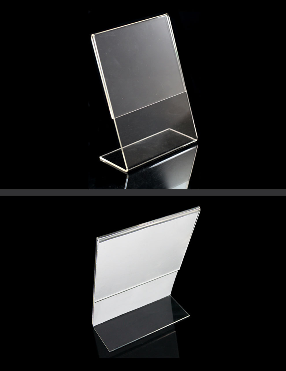 大量现货a4竖款桌牌 l型透明台卡 小批量定制亚克力桌面展示架