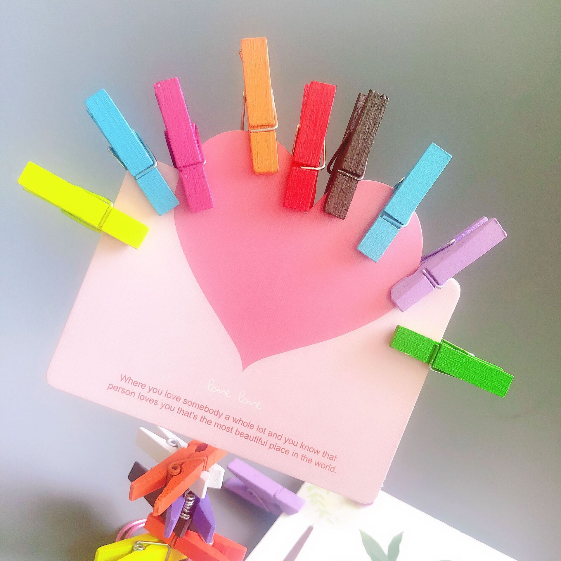 小木夹 彩色 diy手工装饰 创意 照片夹 批发 木质工艺品 小夹子