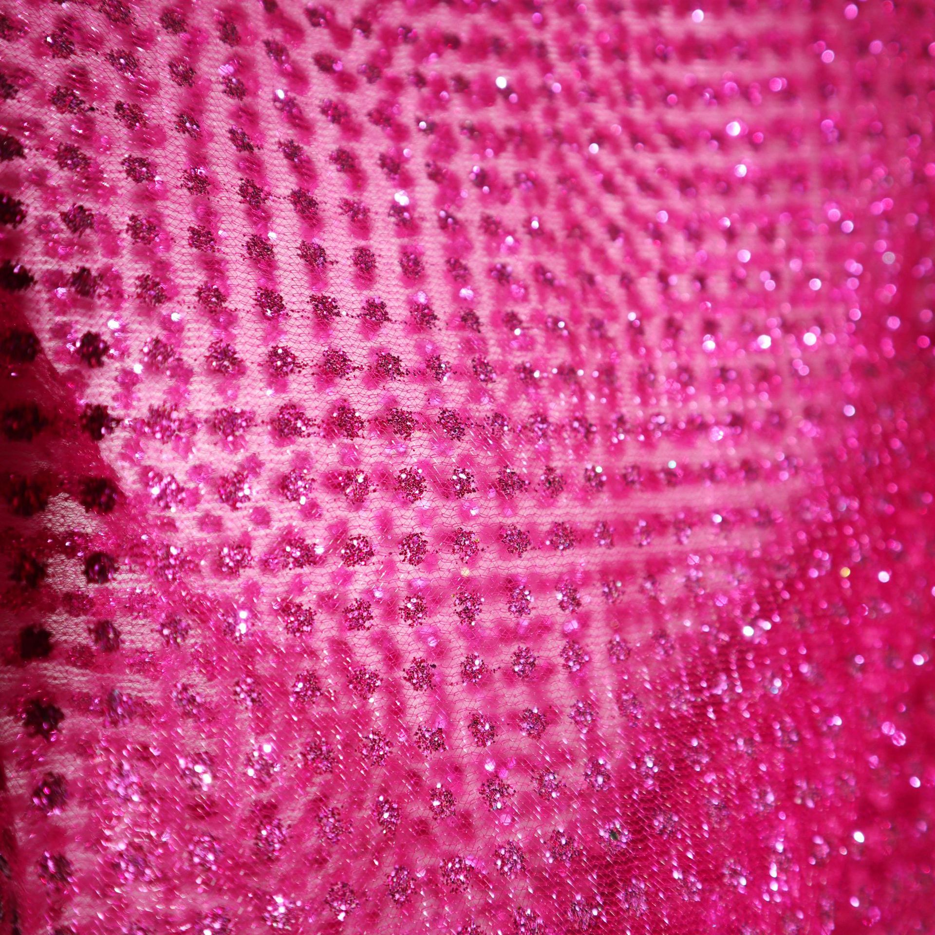 2523珍珠纱圆点洒金 白色纱底 圣诞装饰面料