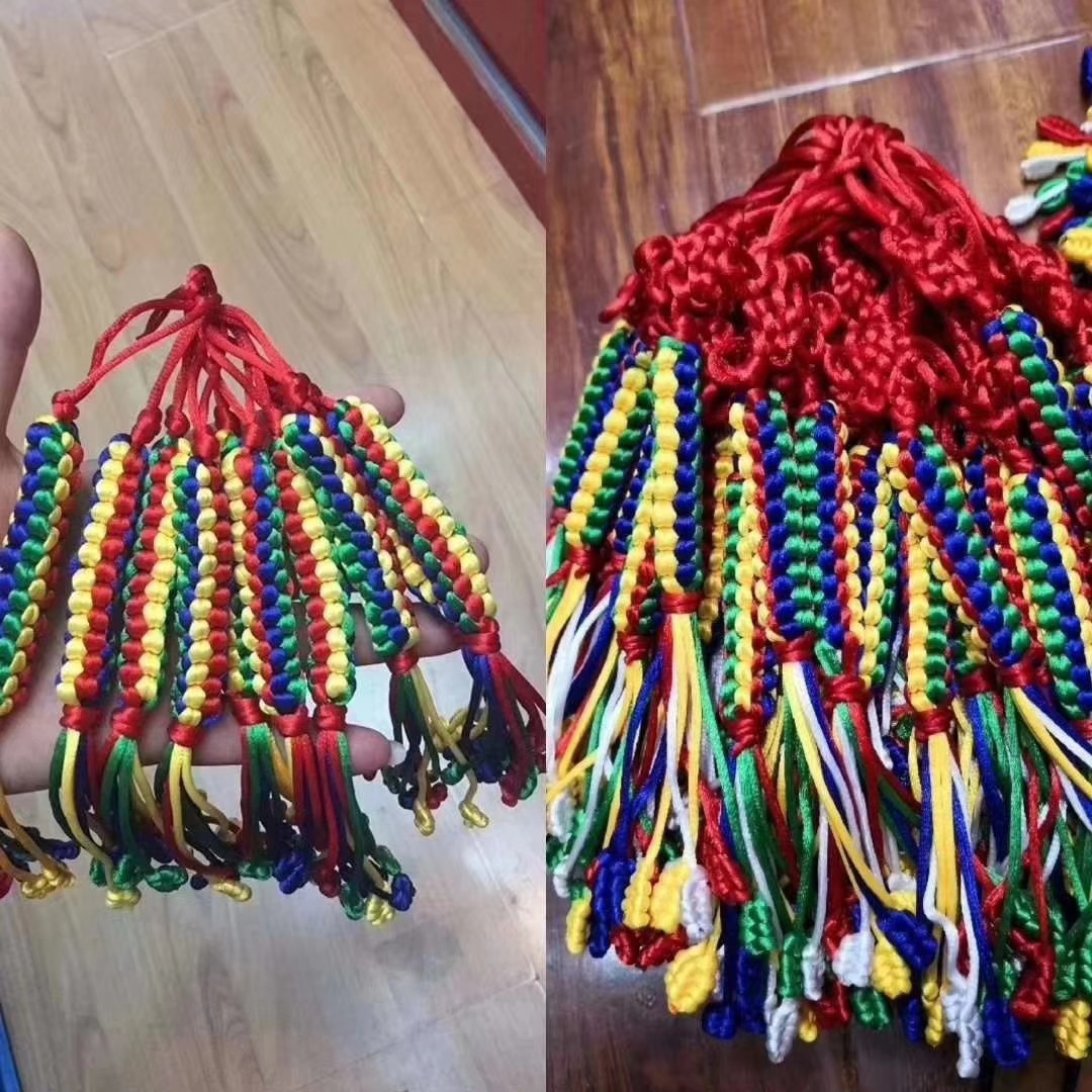 藏式饰品 西藏五彩绳编织金刚转/藏式金刚结 菠萝结中国结挂件