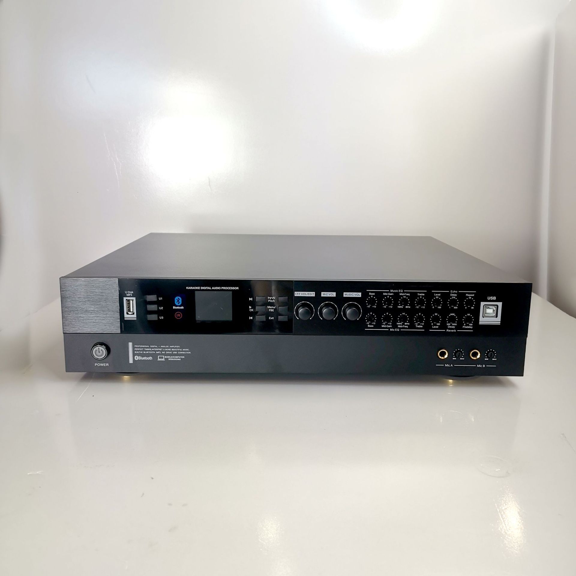 新款dsp效果器二合一卡包功放适用于会议室农庄多功能卡拉ok娱乐