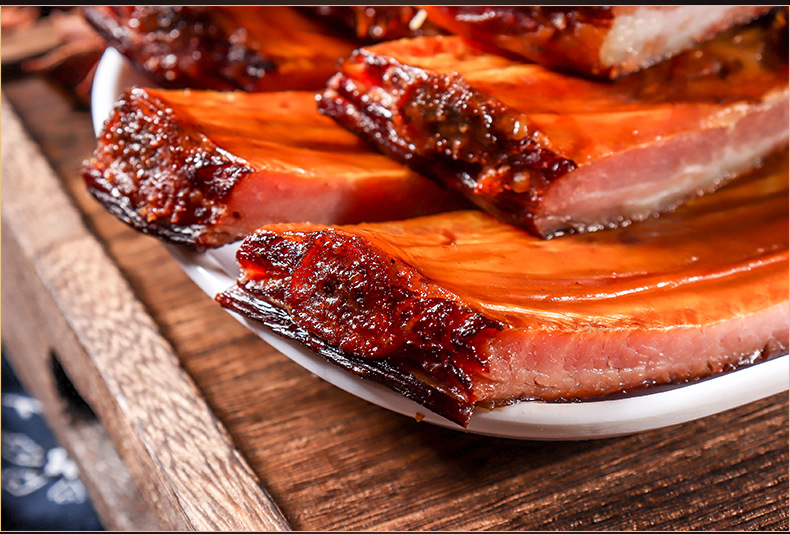 农家自制风味腊排骨500g柏丫柴火熏制重庆特产烟熏腊排骨厂家批发