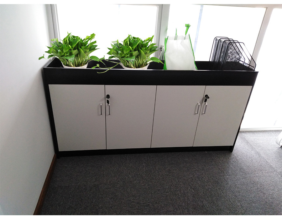 花槽柜文件储物办公家具木质办公室简约现代资料屏风隔断矮柜地柜-阿