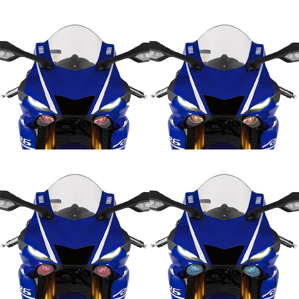 适用于雅马哈yzf r1 15-18 大灯贴纸 大灯贴膜 地平线大灯装饰膜