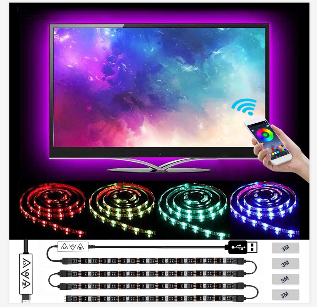 USB TV Background TV Light Strip Decorative Background Ambience Light USB Computer TV Light Strip Suit USB Light