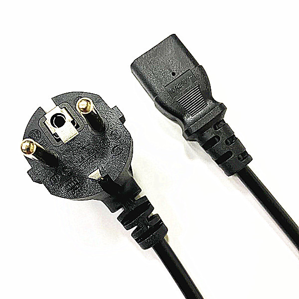 欧式三插头电源线三芯欧标电源线