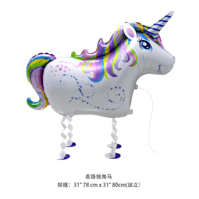 Amazon Cross-Border Aluminum Film Walking Animal Balloon Duck Dinosaur Pig Standing Pet Children's Toy Aluminum Foil Balloon