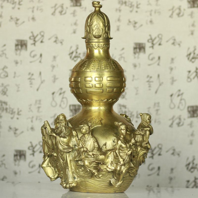 铜葫芦摆件纯铜八仙葫芦八仙过海金属工艺品礼品装饰品-阿里巴巴