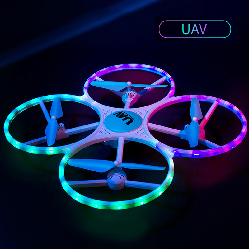 炫彩灯光遥控四轴飞行器儿童玩具ufo迷你无人机悬停旋转遥控飞碟