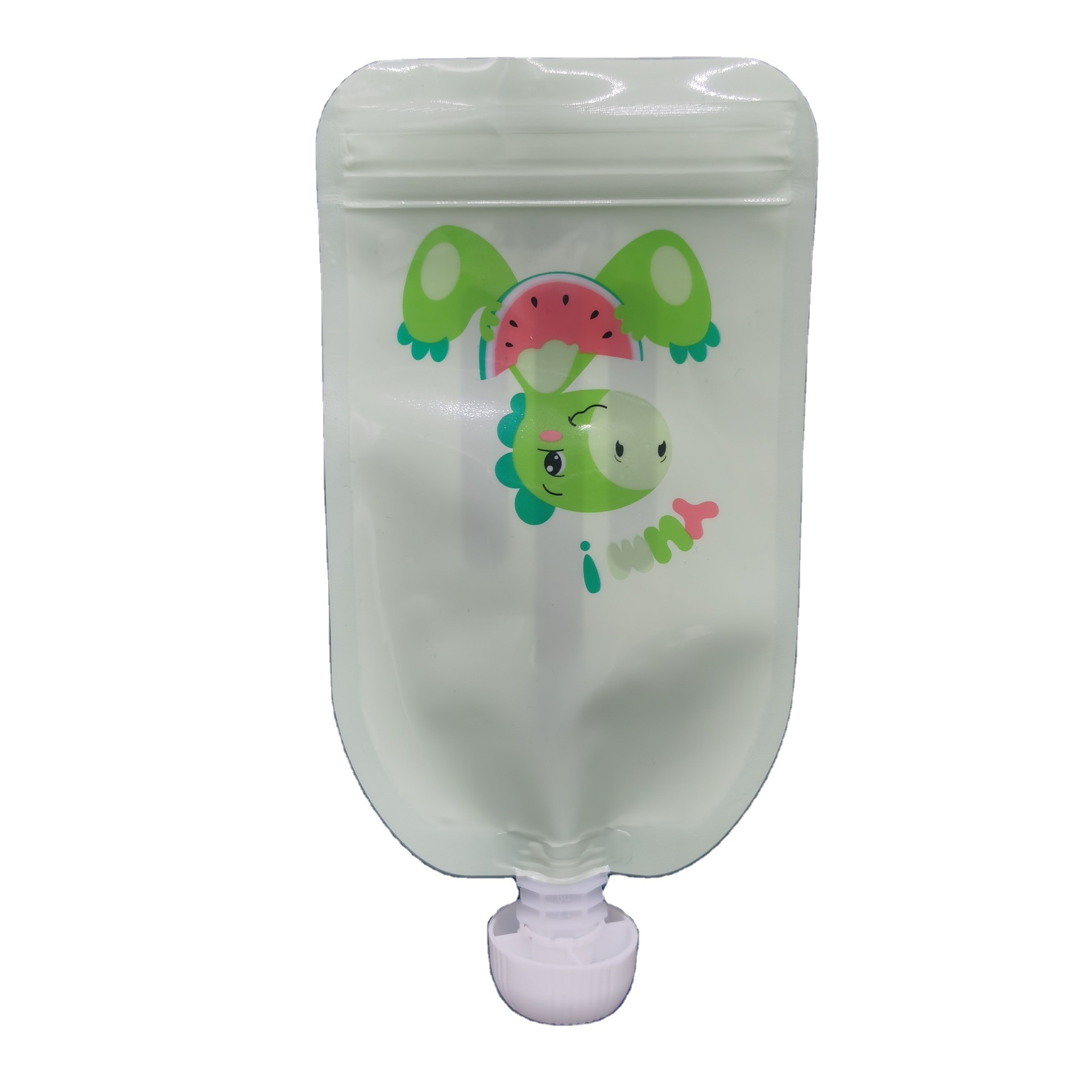 订制 印刷 苹果水果泥吸嘴袋 防水拉链吸嘴袋 饮料骨条吸嘴袋 178