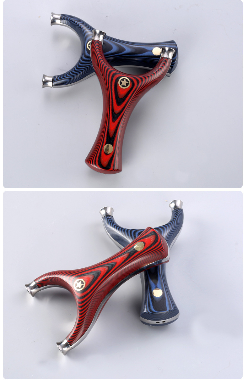 新品g10飞虎弹弓高精度实木反曲飞虎户外高精度檀木免绑扁皮弹工