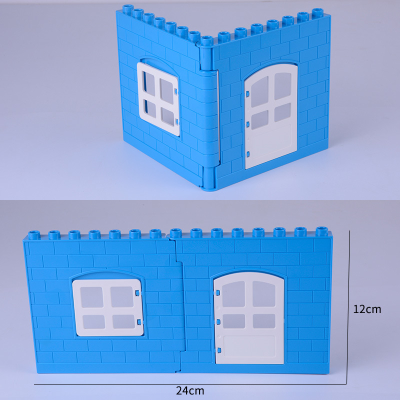 Compatible with Lego Large Particle Insertion Building Blocks Castle House Wall Building Accessories Bulk Doors and Windows Roof Educational Toys