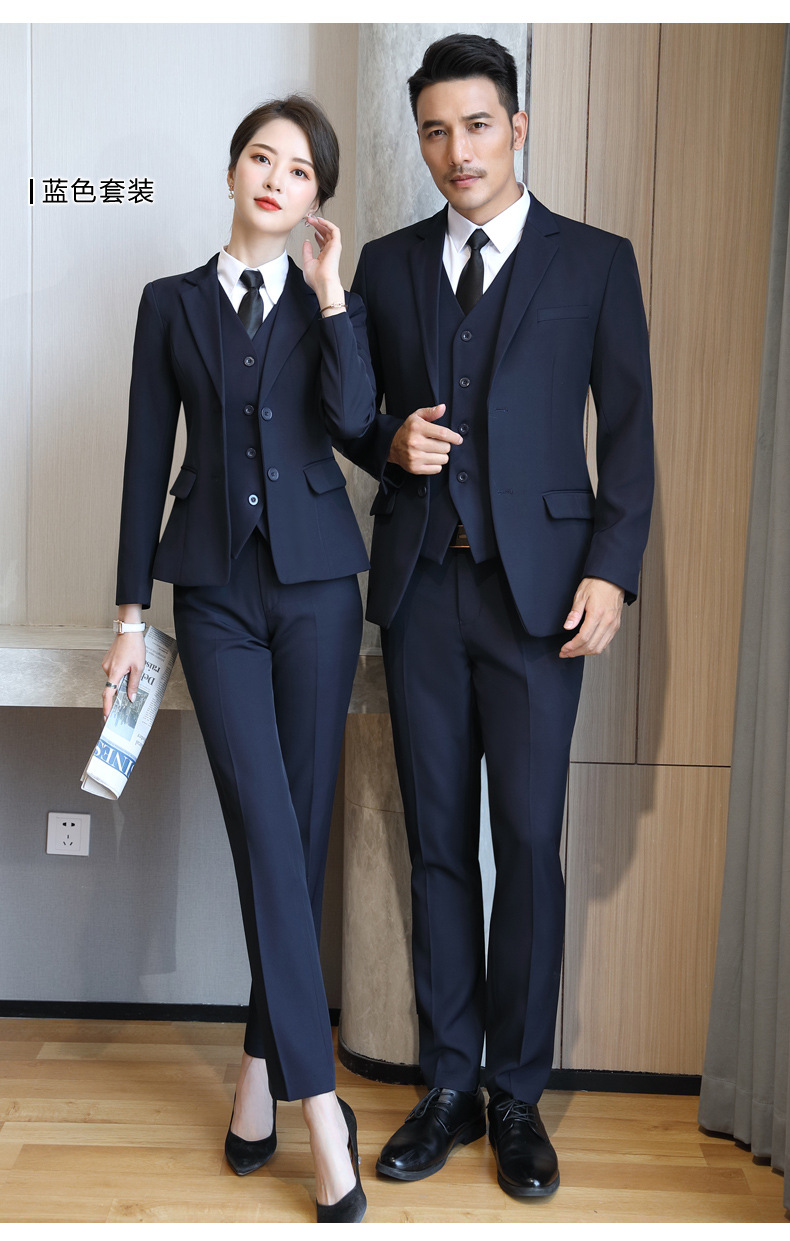 2020新款男女同款职业西装套装正装商务西服房地产4s店工作服批