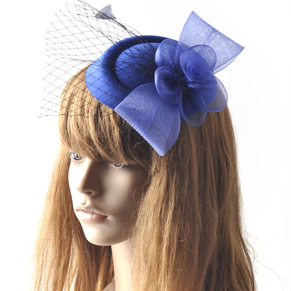 英伦名媛网纱小礼帽女新娘复古旗袍礼服头饰晚宴会走秀女童发饰