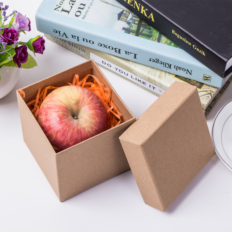 圣诞节苹果盒牛皮纸新款硬礼盒平安夜纸盒天地盖圣诞礼品包装盒