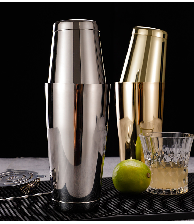 美式波士顿摇酒壶 氷子波士顿 上下带底摇酒调酒器 壶套装摇壶