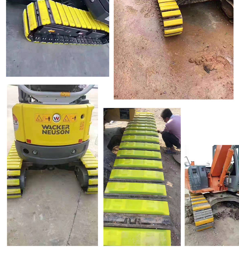 厂家供应挖掘机履带板卡扣胶垫块履带橡胶块链条牛筋板块螺丝胶块