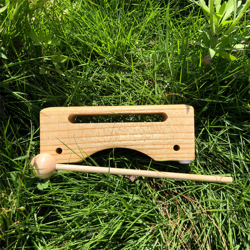 专业奥尔夫打击乐器 小号木枕 椿木原木方梆子 幼儿园敲击乐玩具