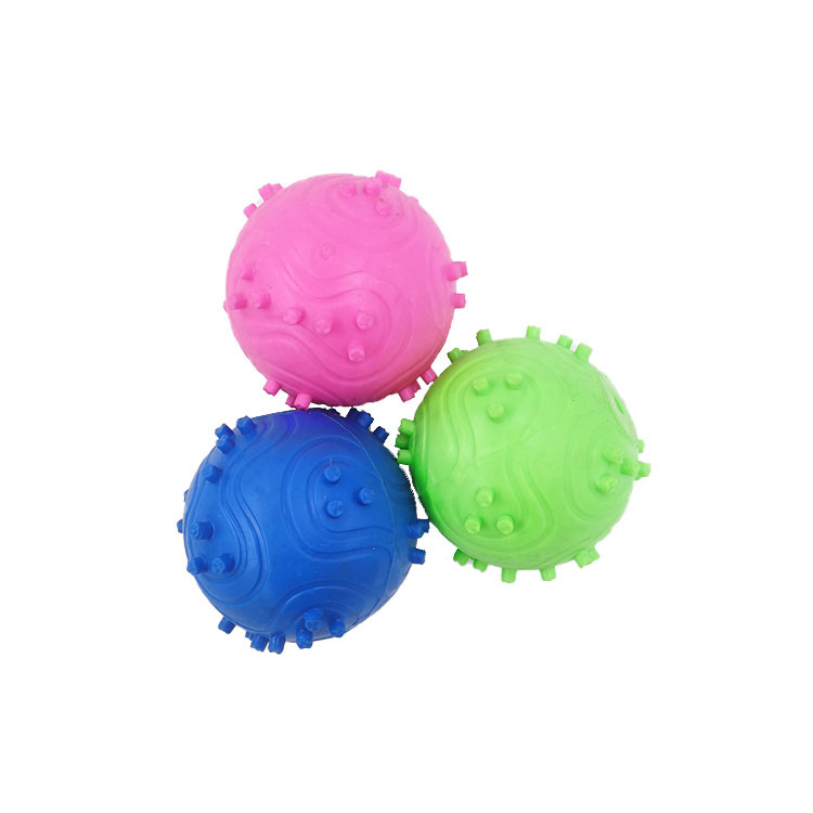 Factory Direct Supply Tpr Pet Teether Ball Dog Bite Ball Dog Soft Rubber Training Toys Vocal Ball Toy Wholesale