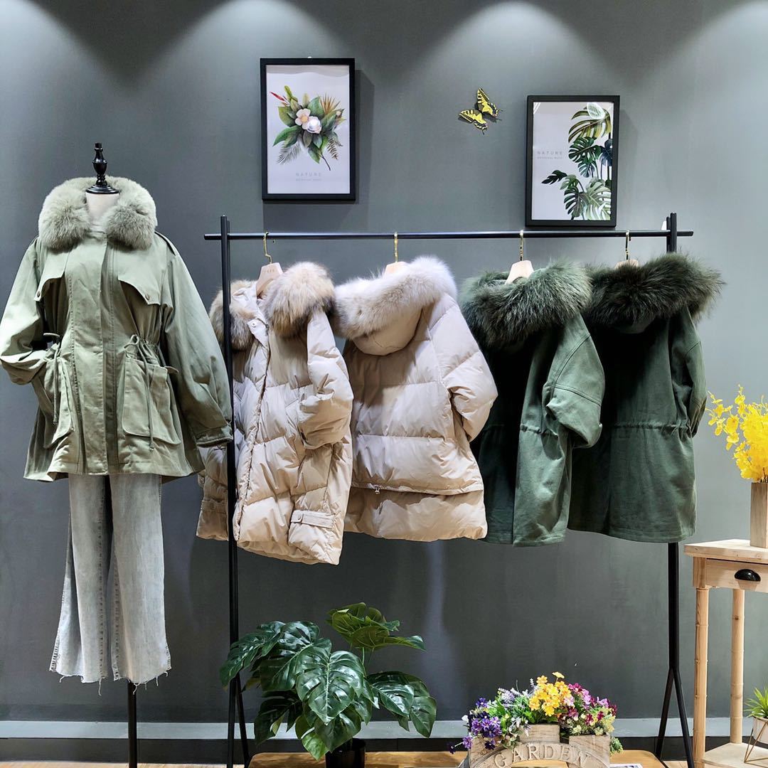 高端大牌雪罗拉新款皮草派克羽绒服品牌折扣专柜正品女装批发走份