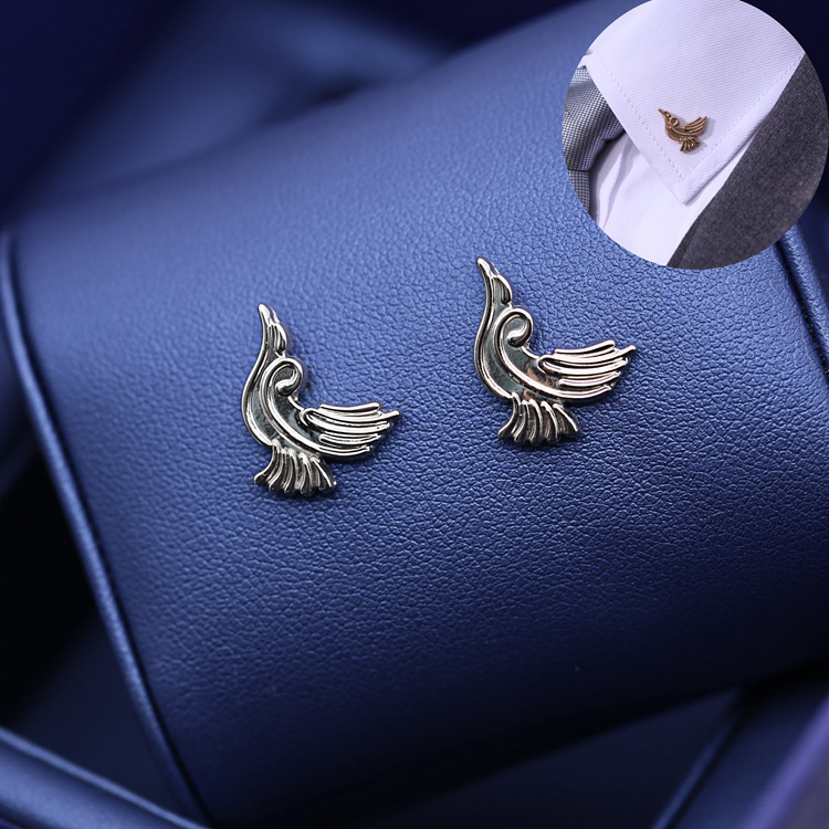 羽饰 标志logo胸针定制 小鸟别针金属狼别针西服衬衫领胸花小饰品