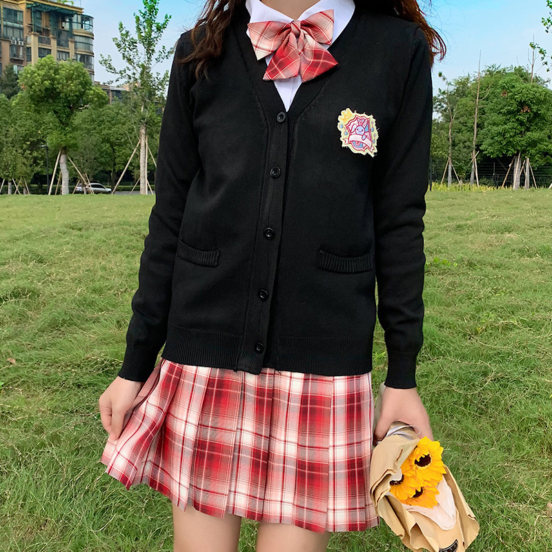 草莓可爱多jk毛衣【糖时校舍】 原创设计jk制服裙|百褶裙格裙女
