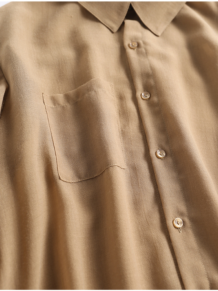 限量· 雀茶色!设计师款 显瘦灯笼袖衬衫